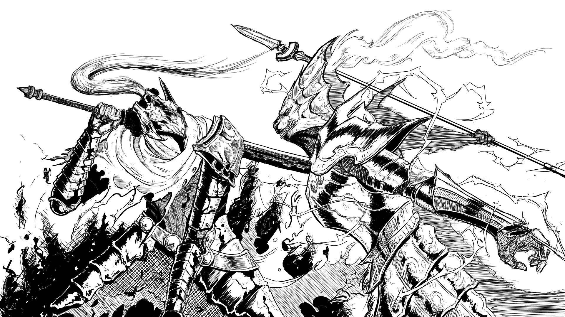 Dibujo genial de Dark Souls Fondos de pantalla