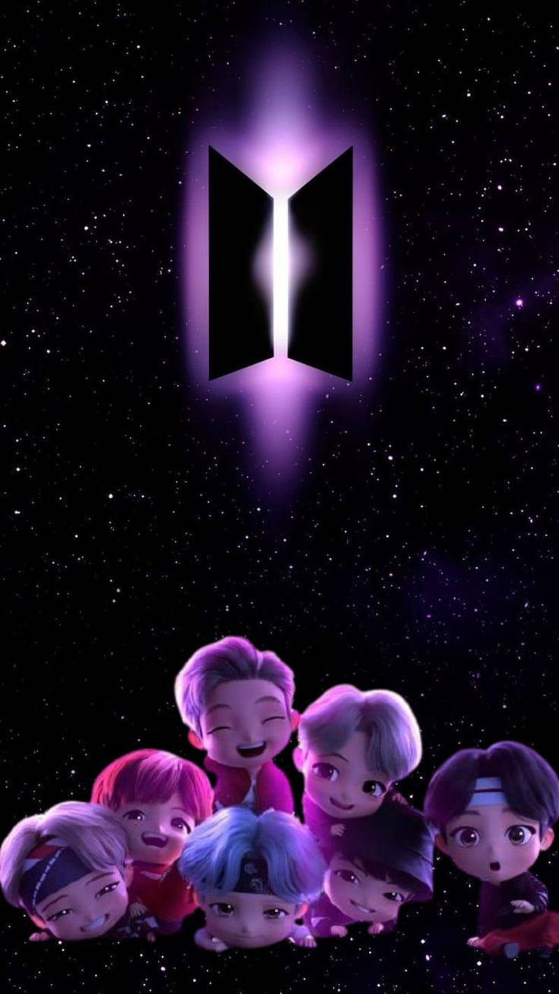 Dibujo Lindo de BTS TinyTan Espacial Fondos de pantalla