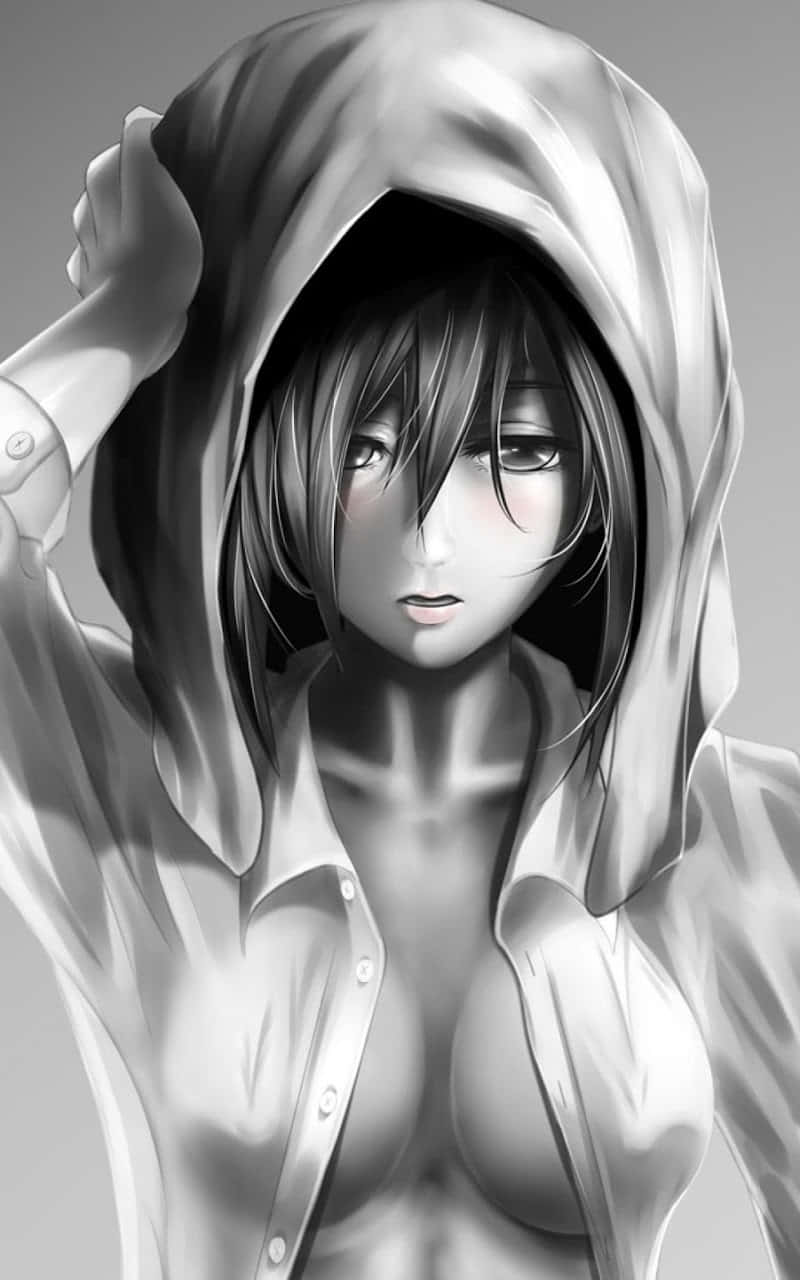 Dibujo sensual de Mikasa con toalla Fondos de pantalla