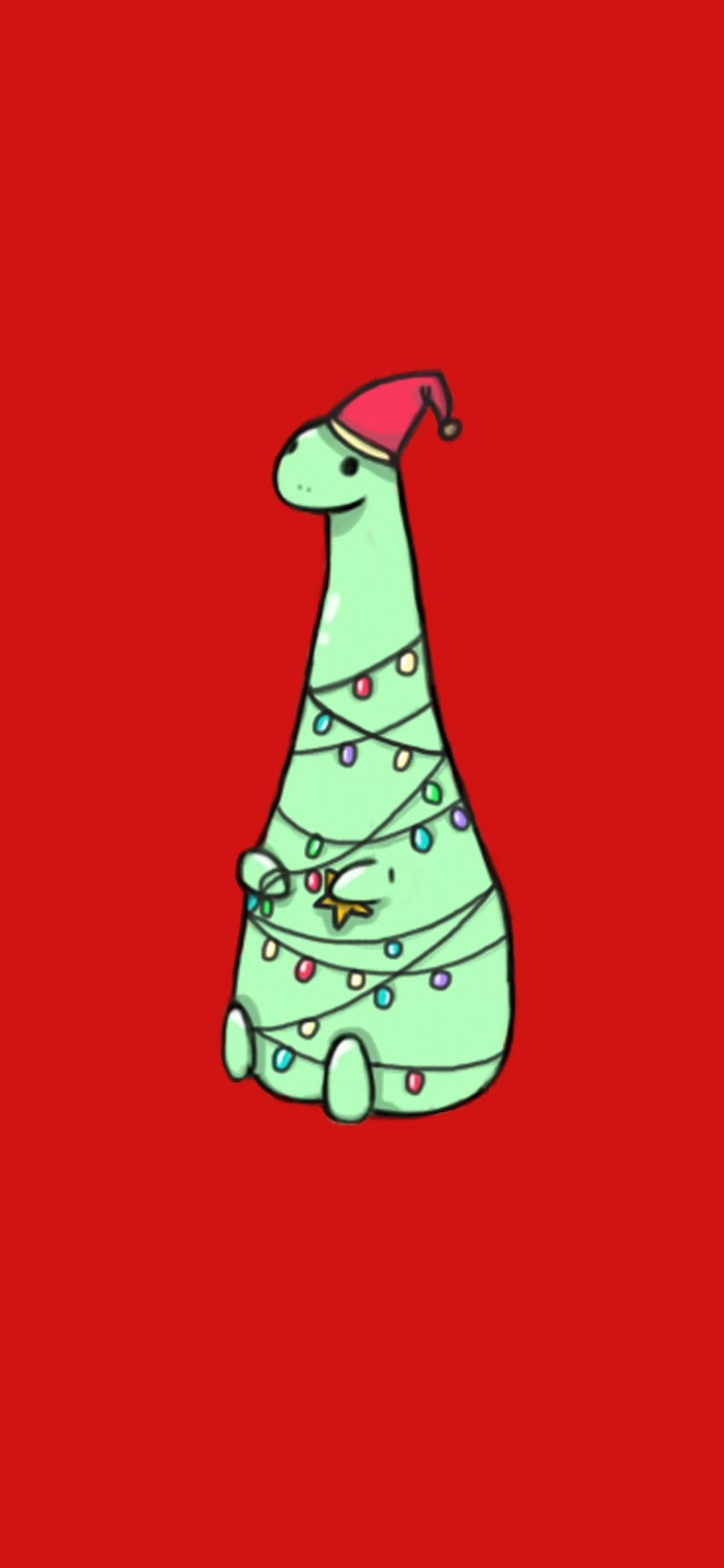 Dinosaurio lindo Navidad teléfono Fondos de pantalla