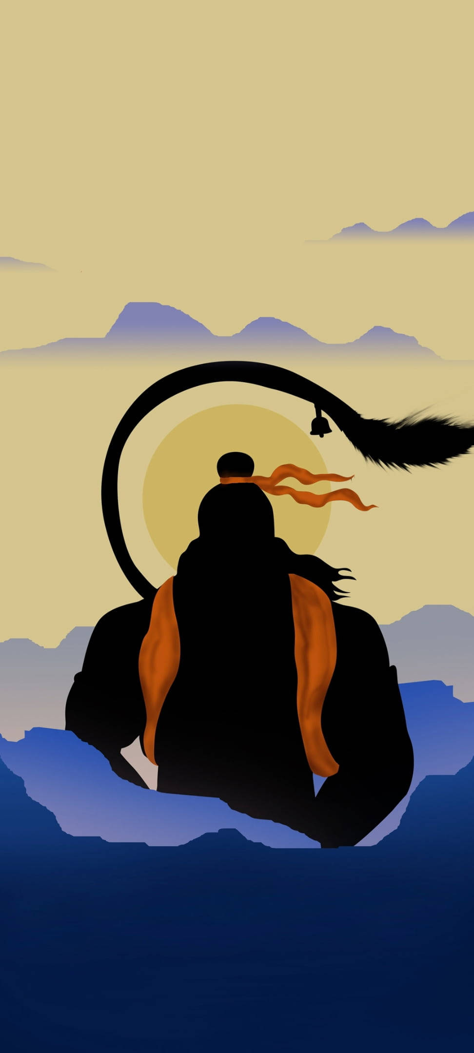 Dios Hindú Hanuman Estético Minimalista Fondos de pantalla