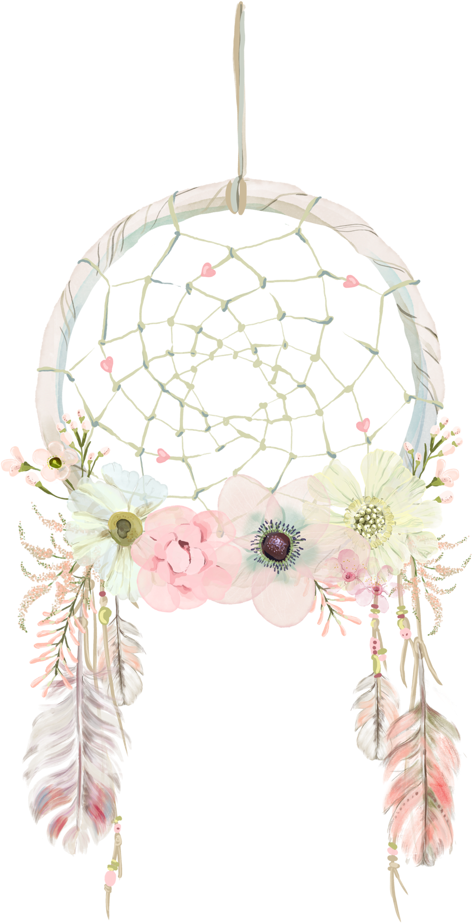Diseño de Atrapasueños Floral.PNG Fondos de pantalla