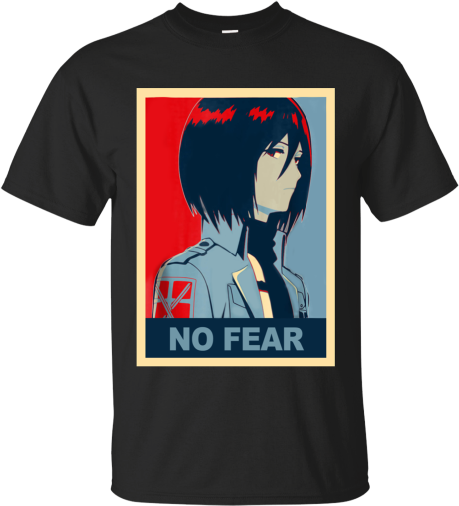 Diseño de camiseta de Mikasa Ackerman Sin Miedo Fondos de pantalla