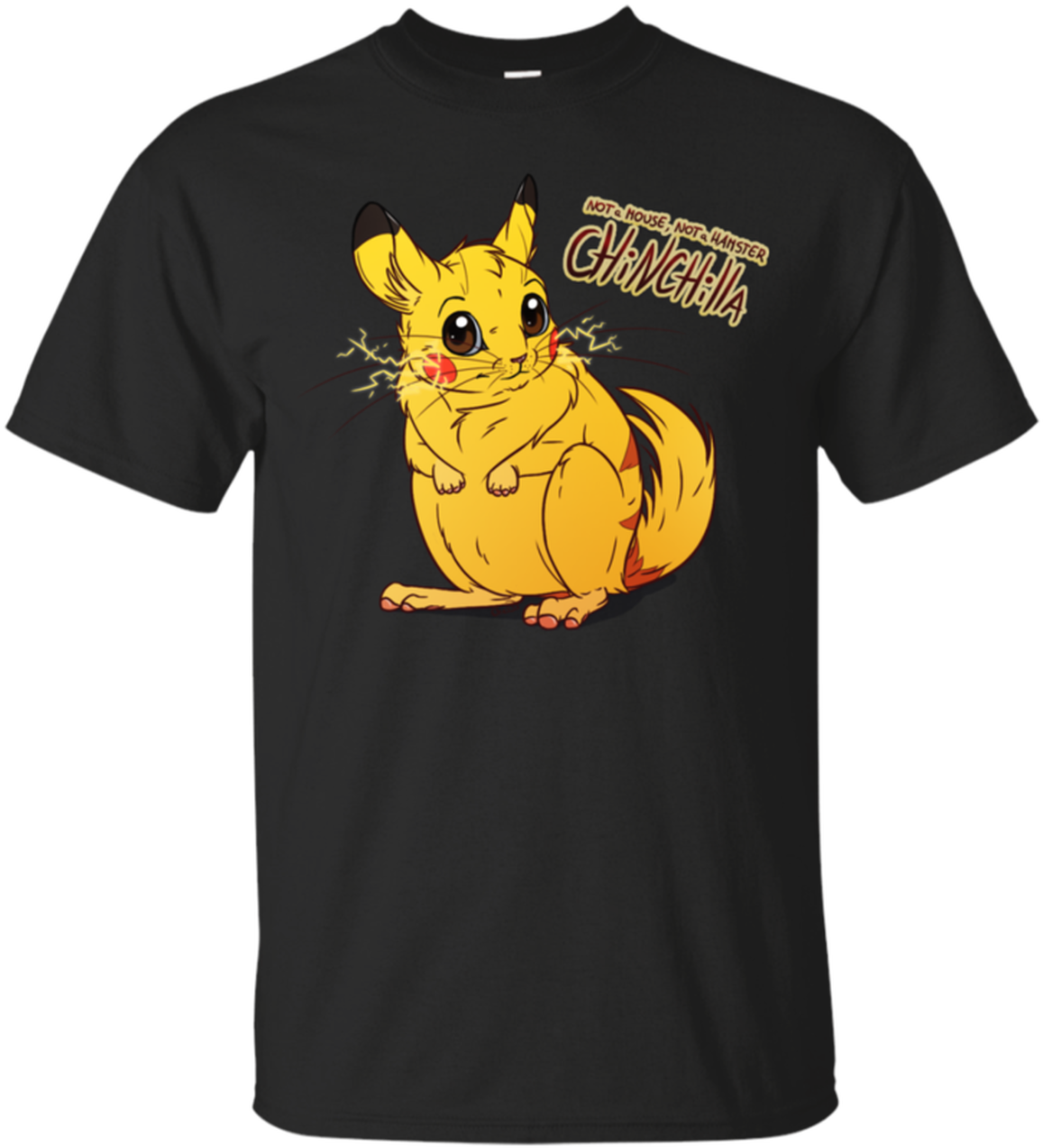 Diseño de Camiseta Negra de Chinchilla Caricatura Fondos de pantalla