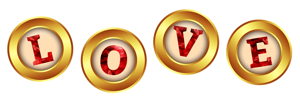 Diseño de Cartas de Amor Doradas Fondos de pantalla