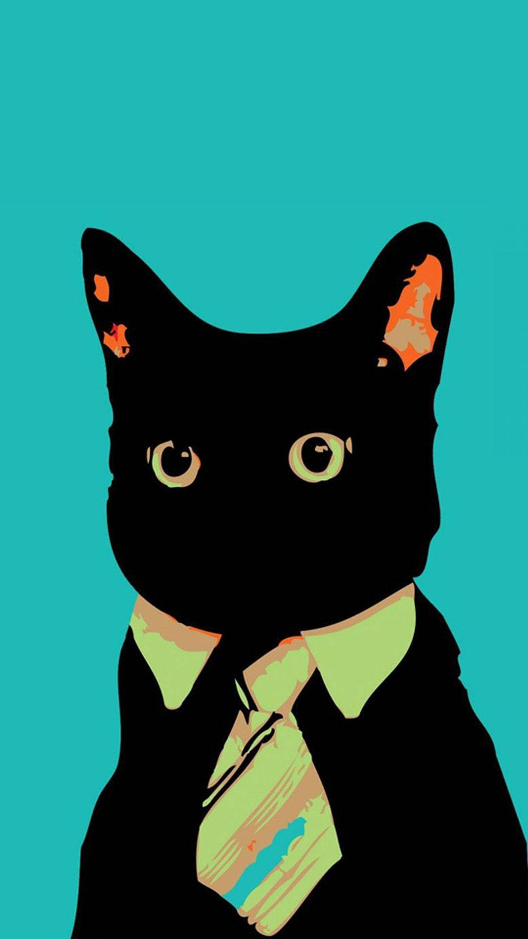 Diseño de Concepto de Negocio Gato Negro iPhone Fondos de pantalla
