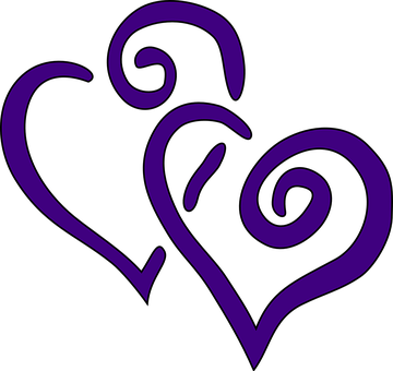 Diseño de Corazón Abstracto Púrpura Fondos de pantalla