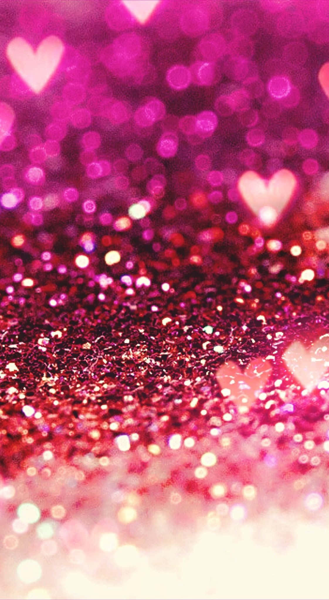 Diseño de Corazones Rosas con Brillo Bokeh Fondos de pantalla