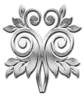 Diseño de Emblema Floral Plateado Fondos de pantalla