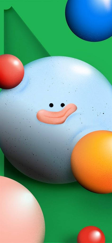 Diseño Exuberante de Esfera Sonriente en 3D para Google Pixel 4a Fondos de pantalla