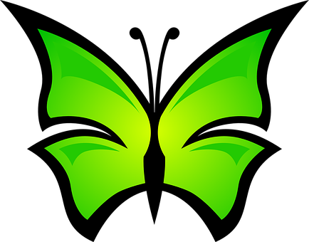 Diseño de logotipo con mariposa verde Fondos de pantalla