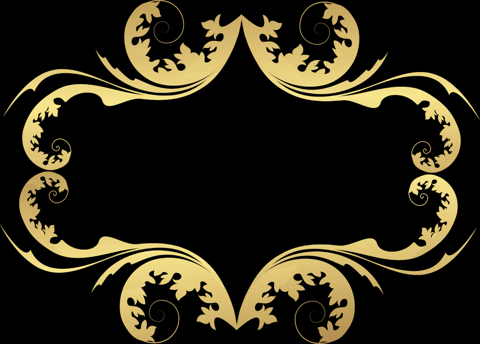 Diseño de Marco Floral Dorado Fondos de pantalla