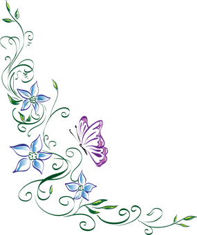 Diseño de Mariposa Floral Neón Fondos de pantalla