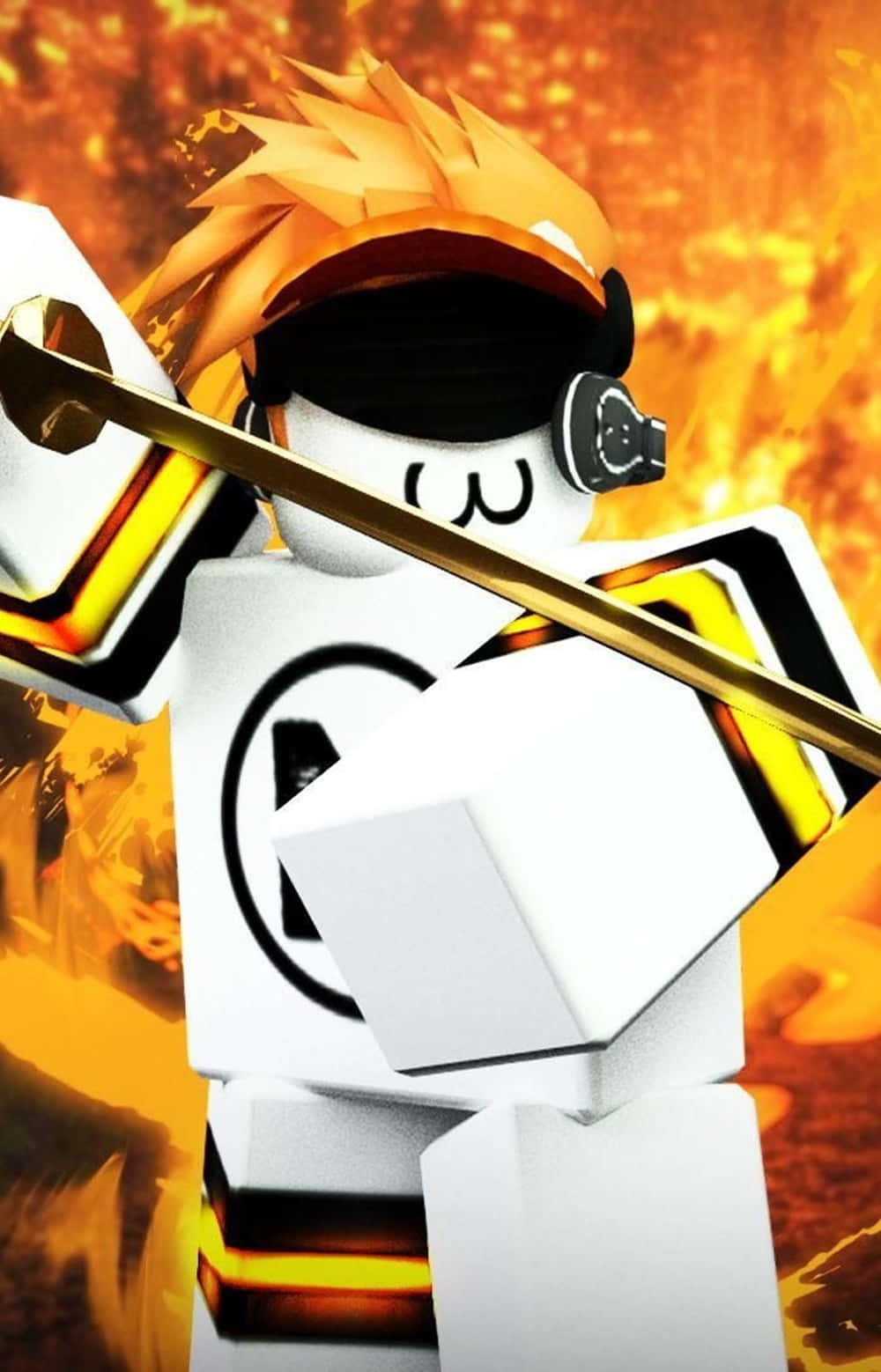 Diseño de Personaje Roblox con Espada para iPhone Fondos de pantalla