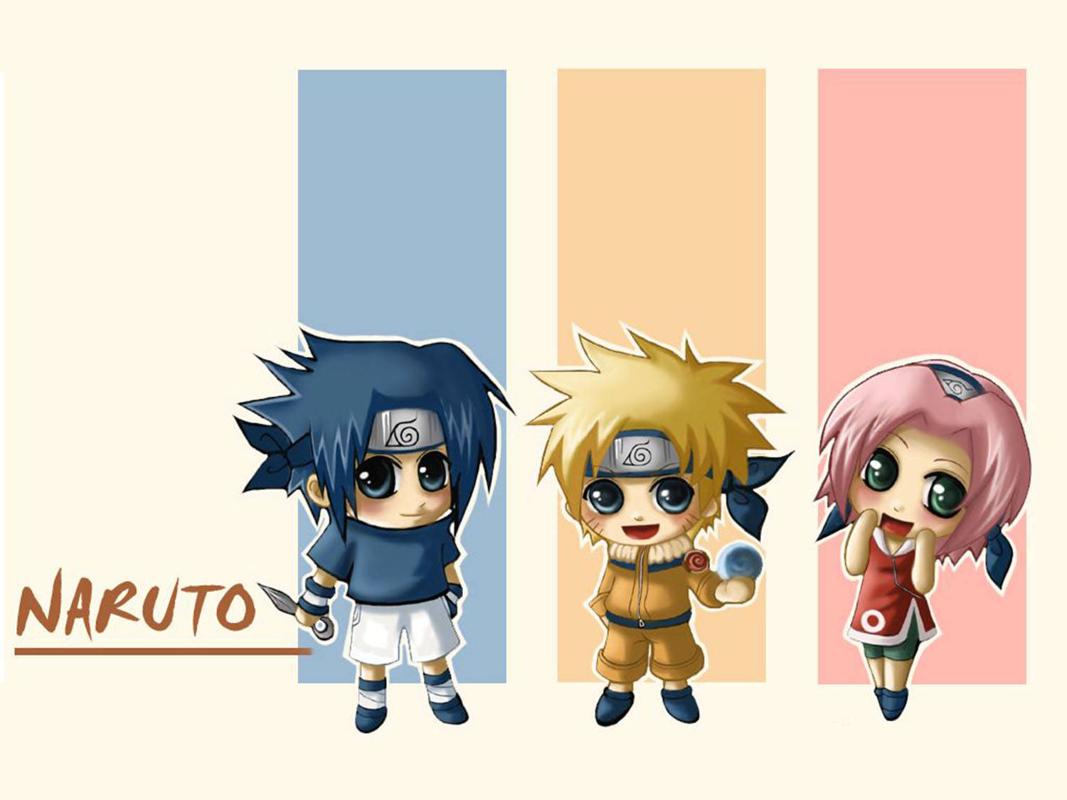 Diseño de rayas lindo de Naruto Fondos de pantalla