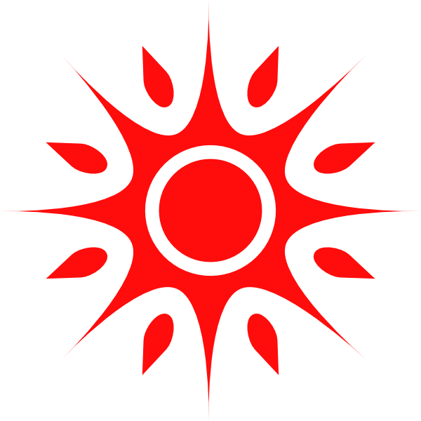 Diseño de Sol Rojo Abstracto Fondos de pantalla