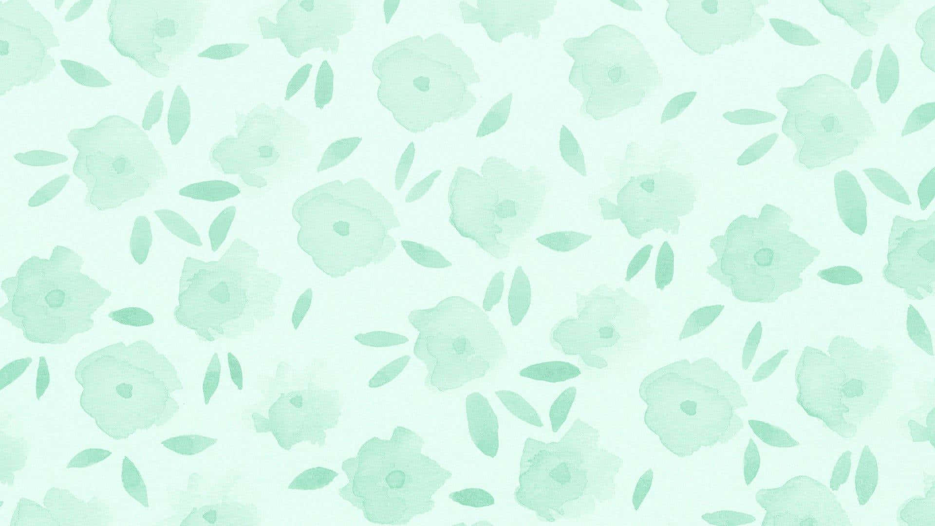 Diseño estético de patrón floral en tono salvia Fondos de pantalla
