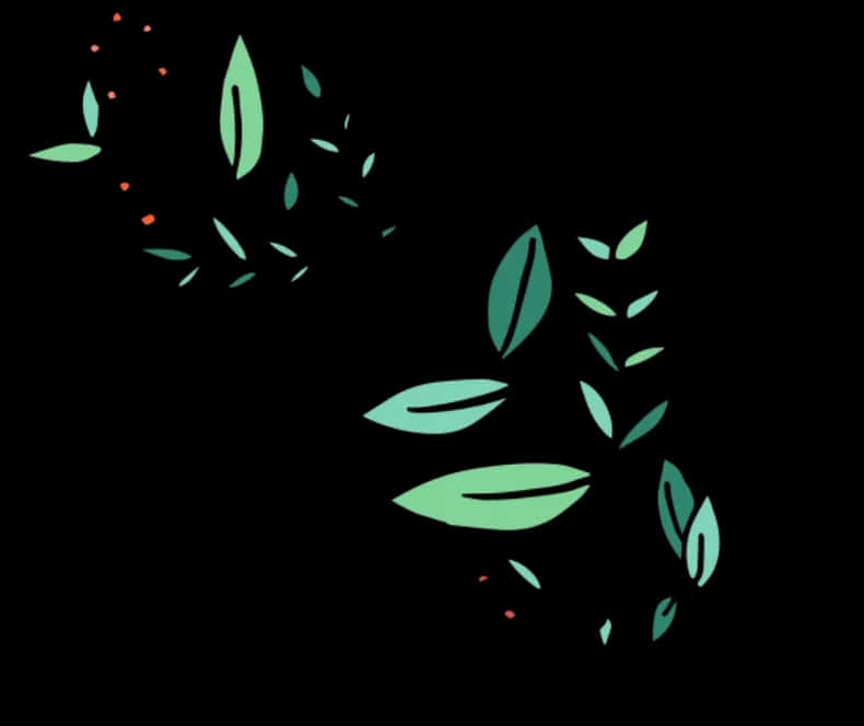 Diseño Floral Abstracto sobre Fondo Negro Fondos de pantalla