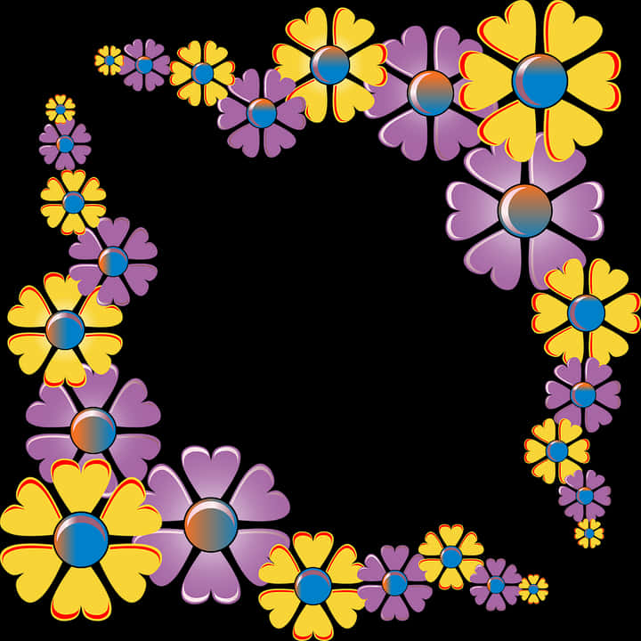 Diseño floral colorido en esquina Fondos de pantalla