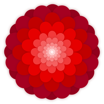Diseño Floral con Degradado Rojo Fondos de pantalla
