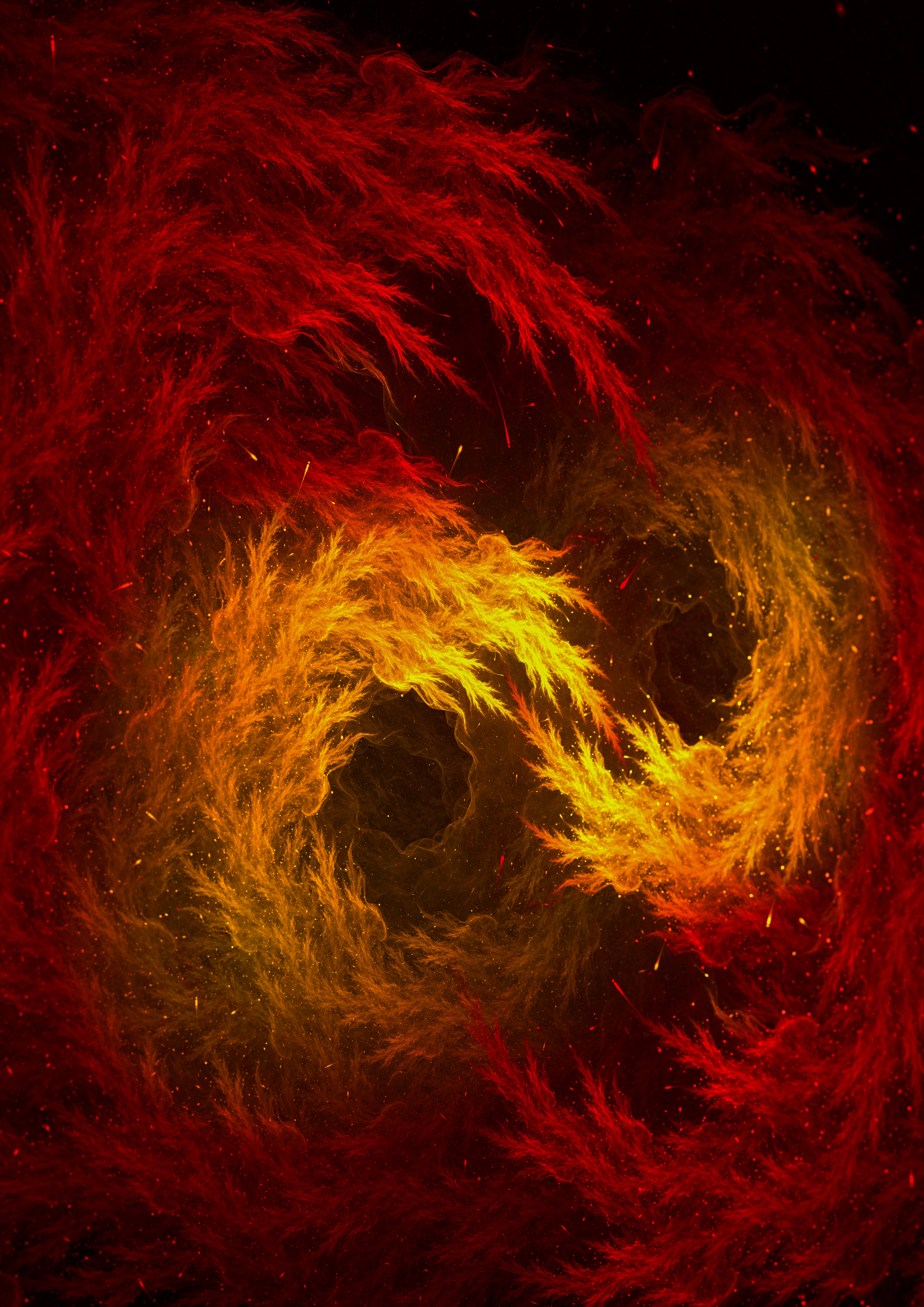 Diseño Fractal Inspirado en Fuego Fondos de pantalla