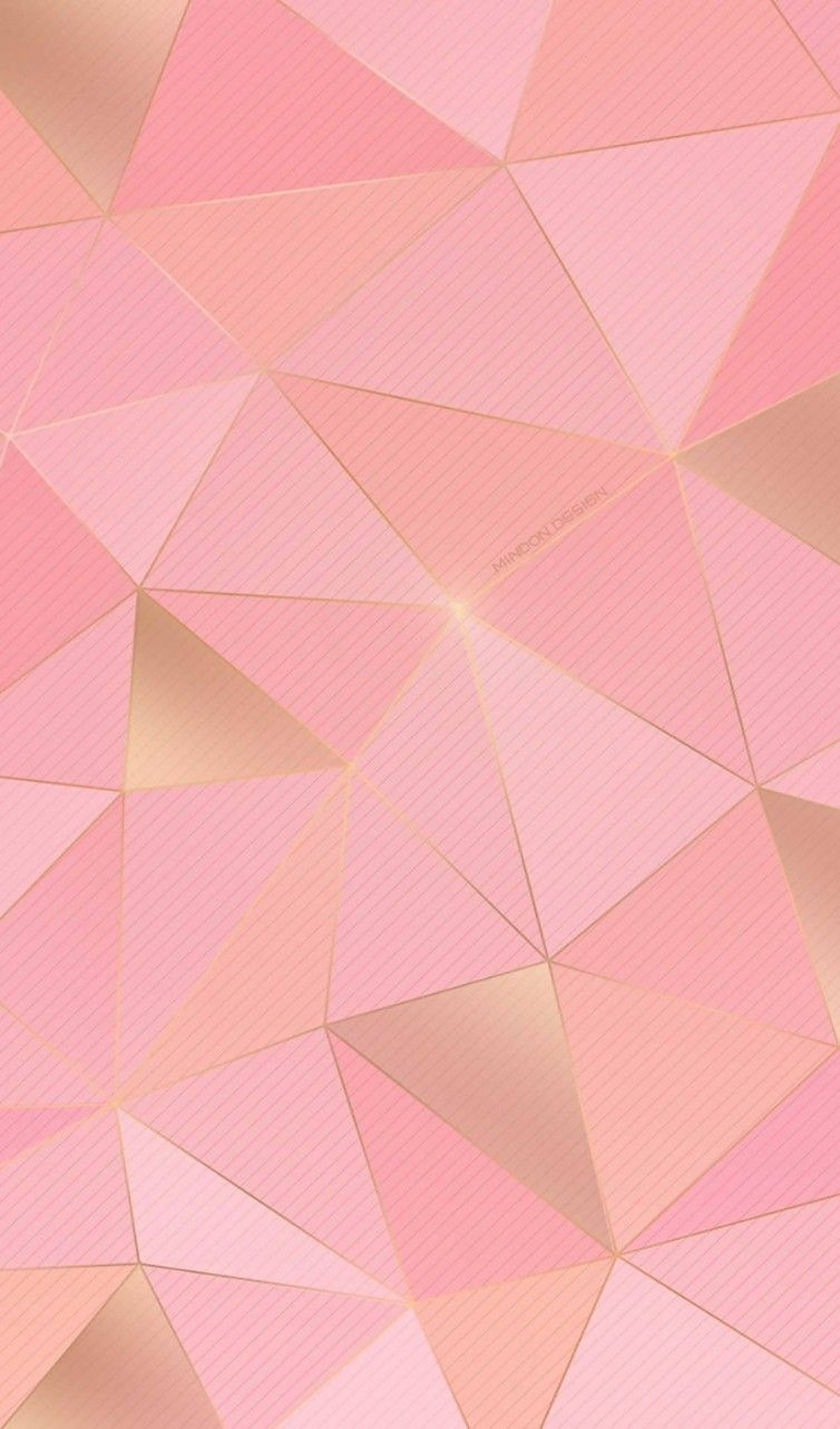 Diseño Geométrico Estético en Rosa Dorado Fondos de pantalla
