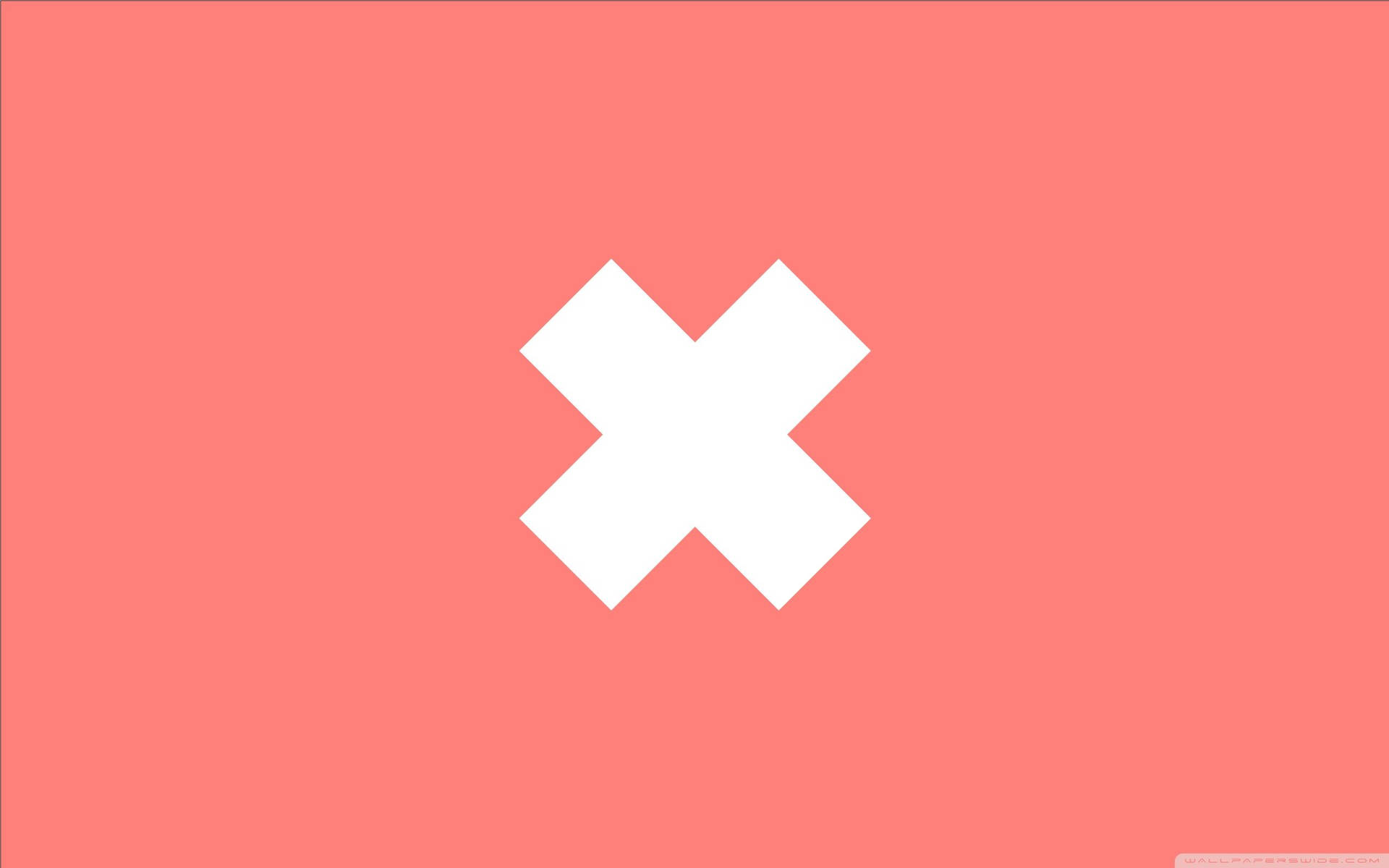 Fondo de pantalla minimalista de X blanca estilo caricatura