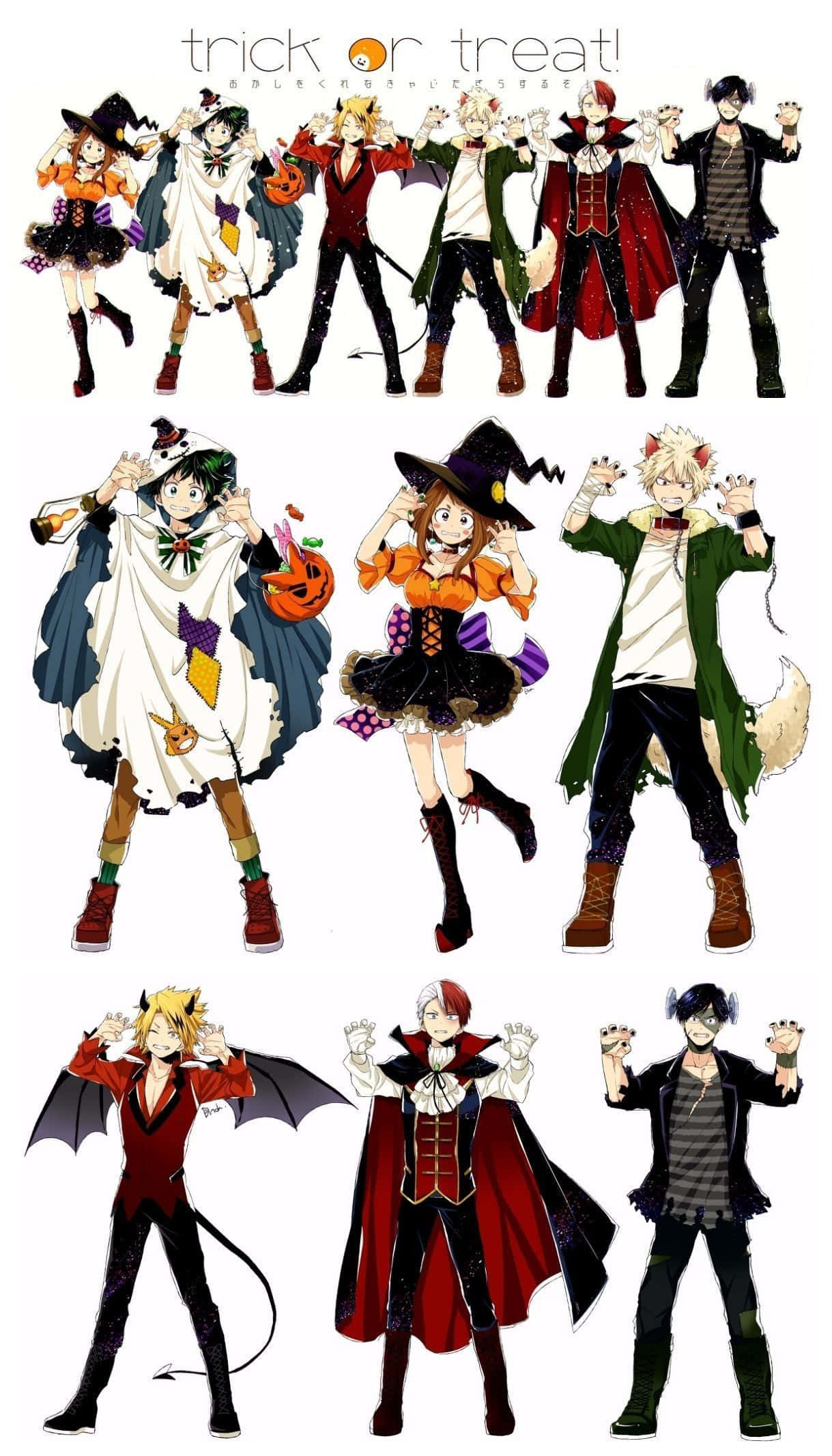 Disfraces de Halloween de My Hero Academia para pedir dulces Fondos de pantalla