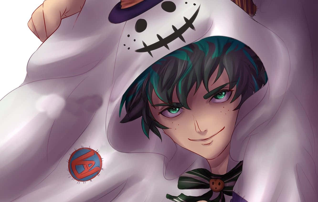 Disfraz de fantasma de Halloween de Izuku Midoriya de My Hero Academia Fondos de pantalla