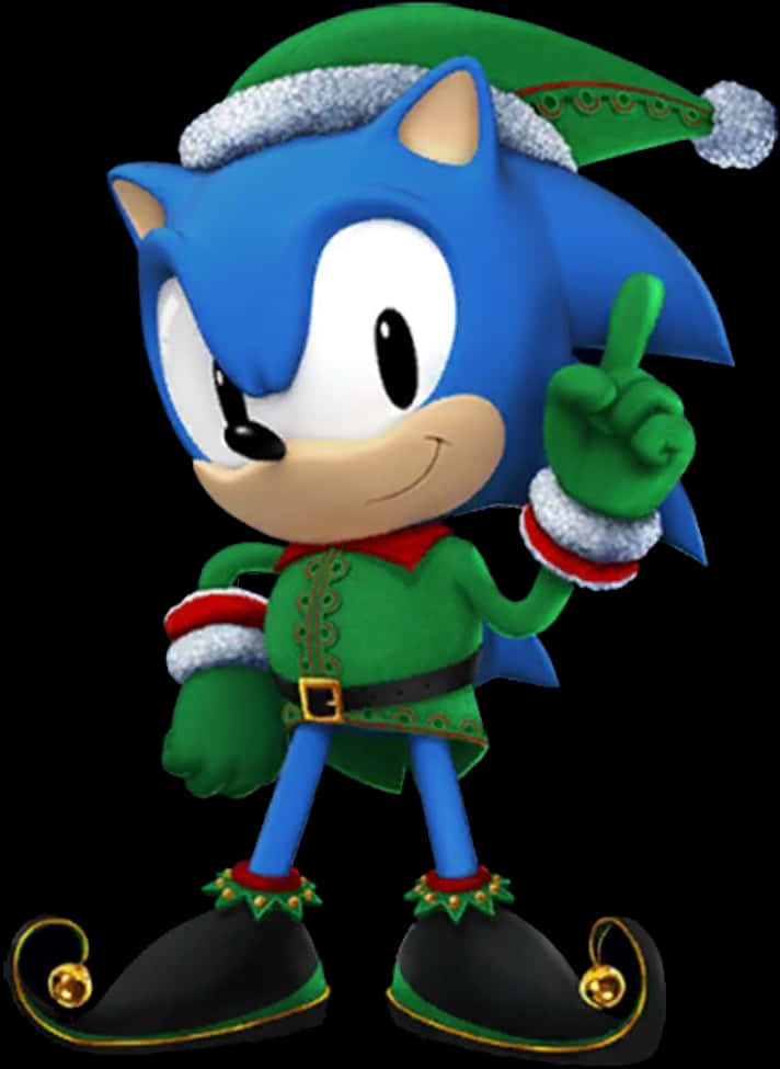 Disfraz navideño de Sonic Fondos de pantalla
