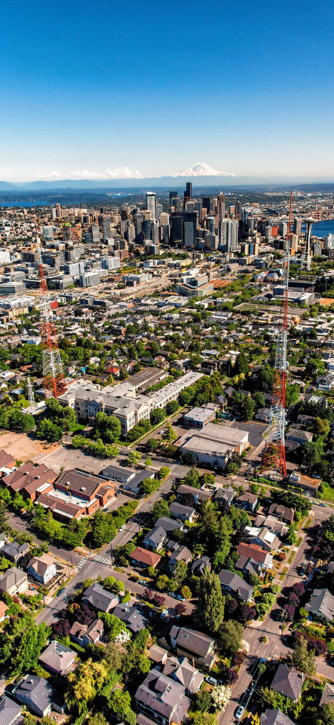 Disfruta de la belleza de Seattle en el iPhone X Fondos de pantalla