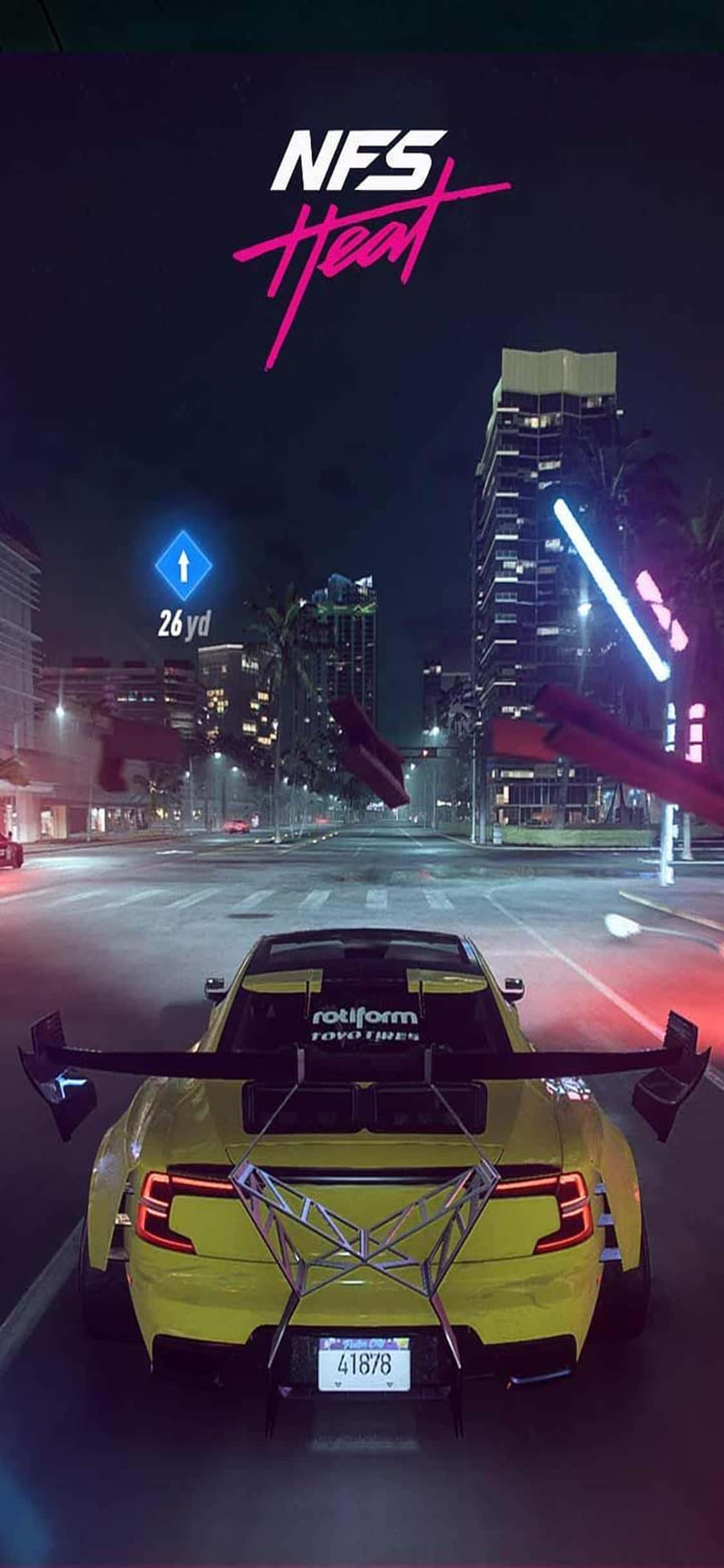 Disfruta de un paseo emocionante con Need for Speed Heat en tu iPhone Xs Fondos de pantalla