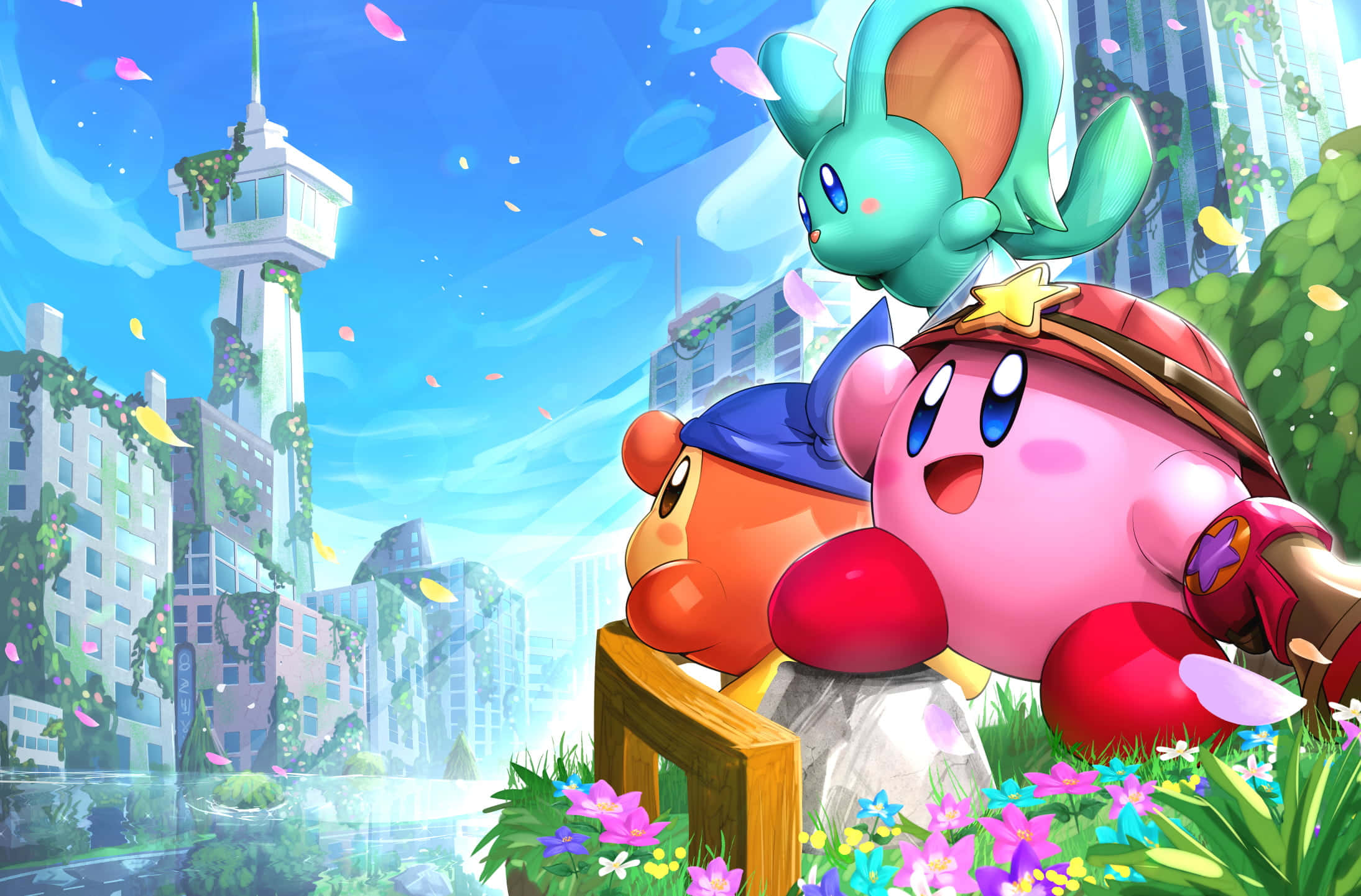 ¡Disfruta de un viaje mágico con el adorable Kirby! Fondos de pantalla