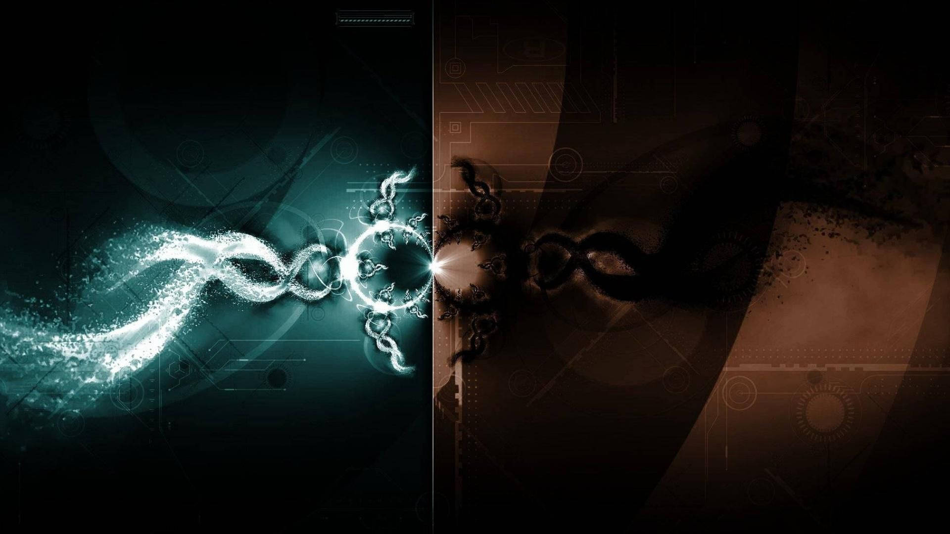 Disfruta de una luz vibrante y abstracta en pantallas de monitor dual Fondos de pantalla