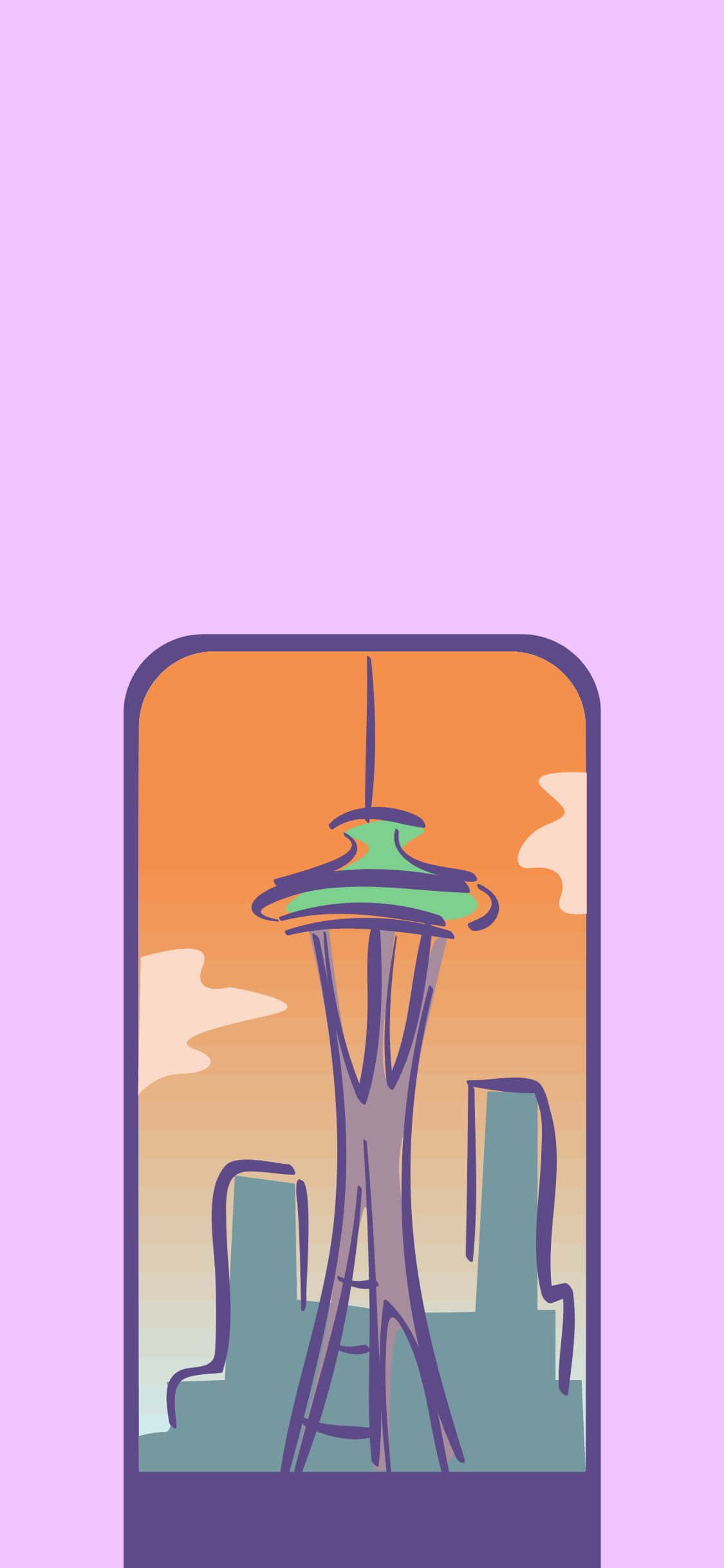 Disfruta del hermoso paisaje de Seattle desde un iPhone X Fondos de pantalla