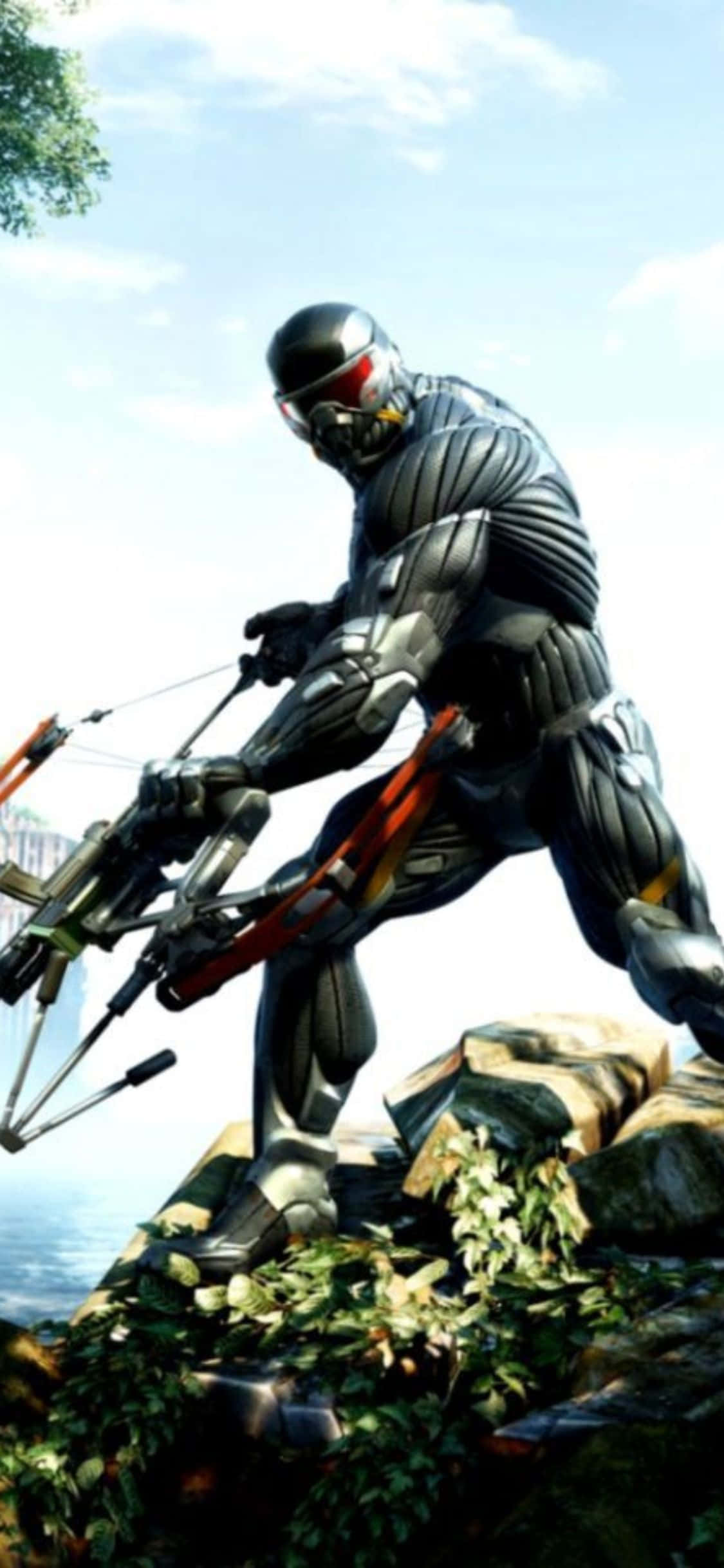 Disfruta del mundo lleno de acción de Crysis 3 con el potente iPhone X Fondos de pantalla