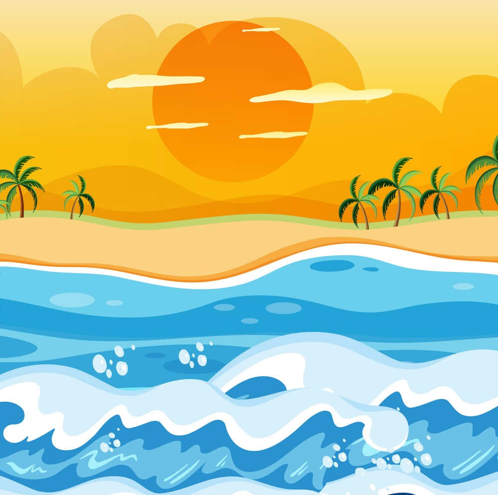 Disfruta la belleza de la naturaleza con esta impresionante puesta de sol en la playa. Fondos de pantalla