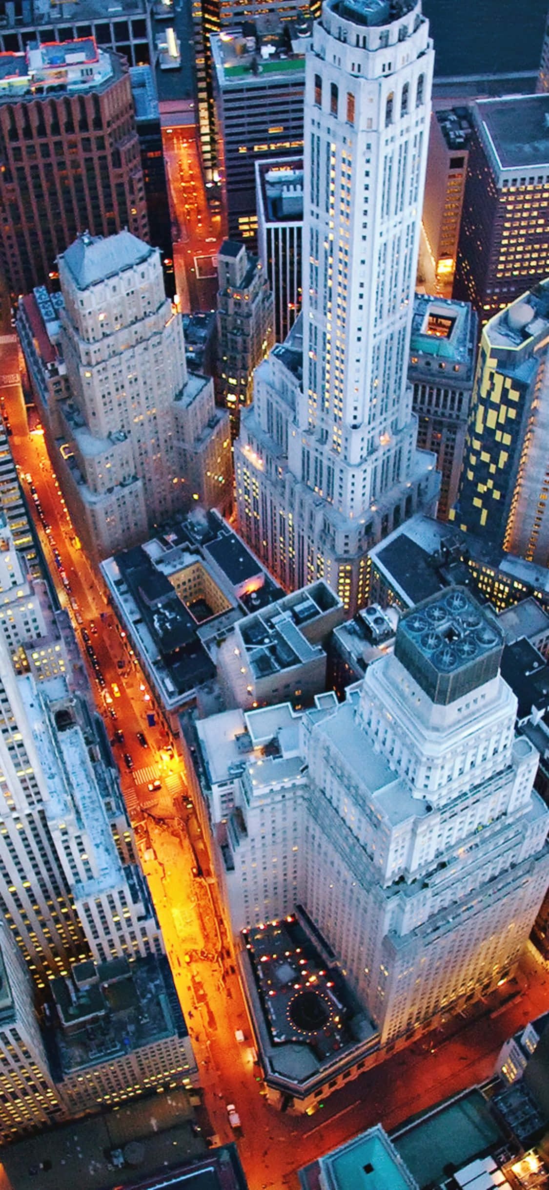 Disfruta la belleza de un atardecer en Nueva York con el iPhone Xs Fondos de pantalla