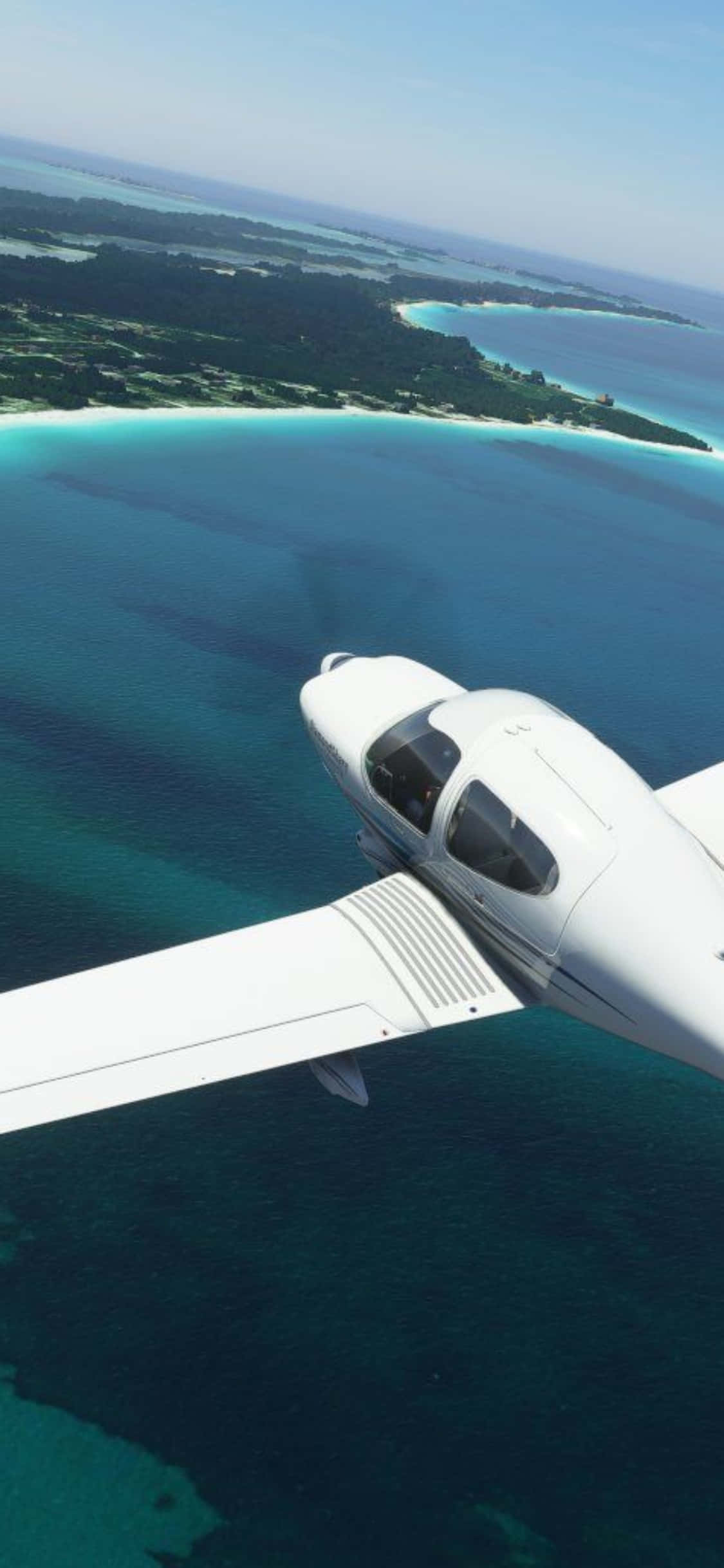 Disfruta la Emoción de Volar con Microsoft Flight Simulator en iPhone Xs Fondos de pantalla