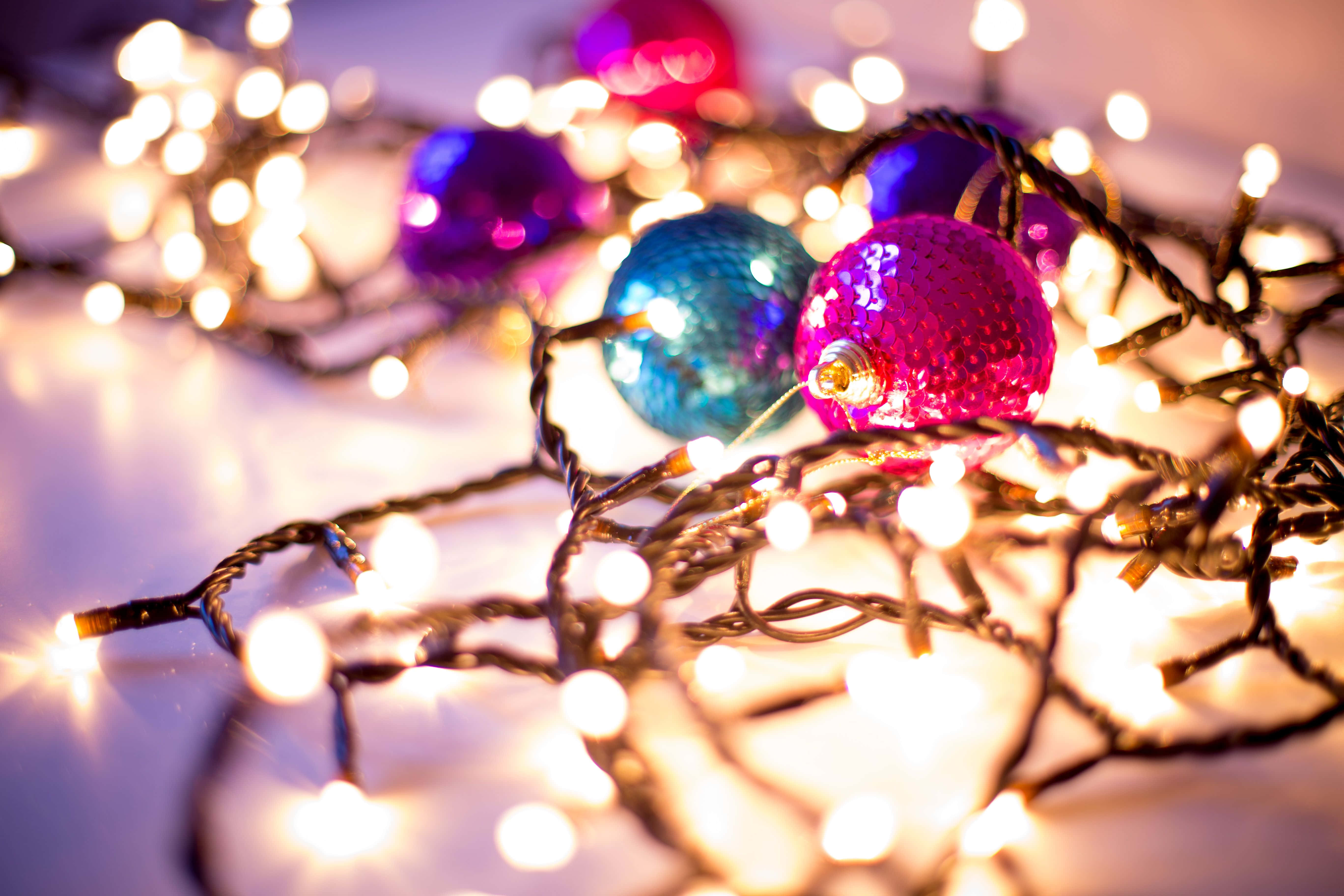 ¡Disfruta la temporada navideña con hermosas luces de Navidad! Fondos de pantalla
