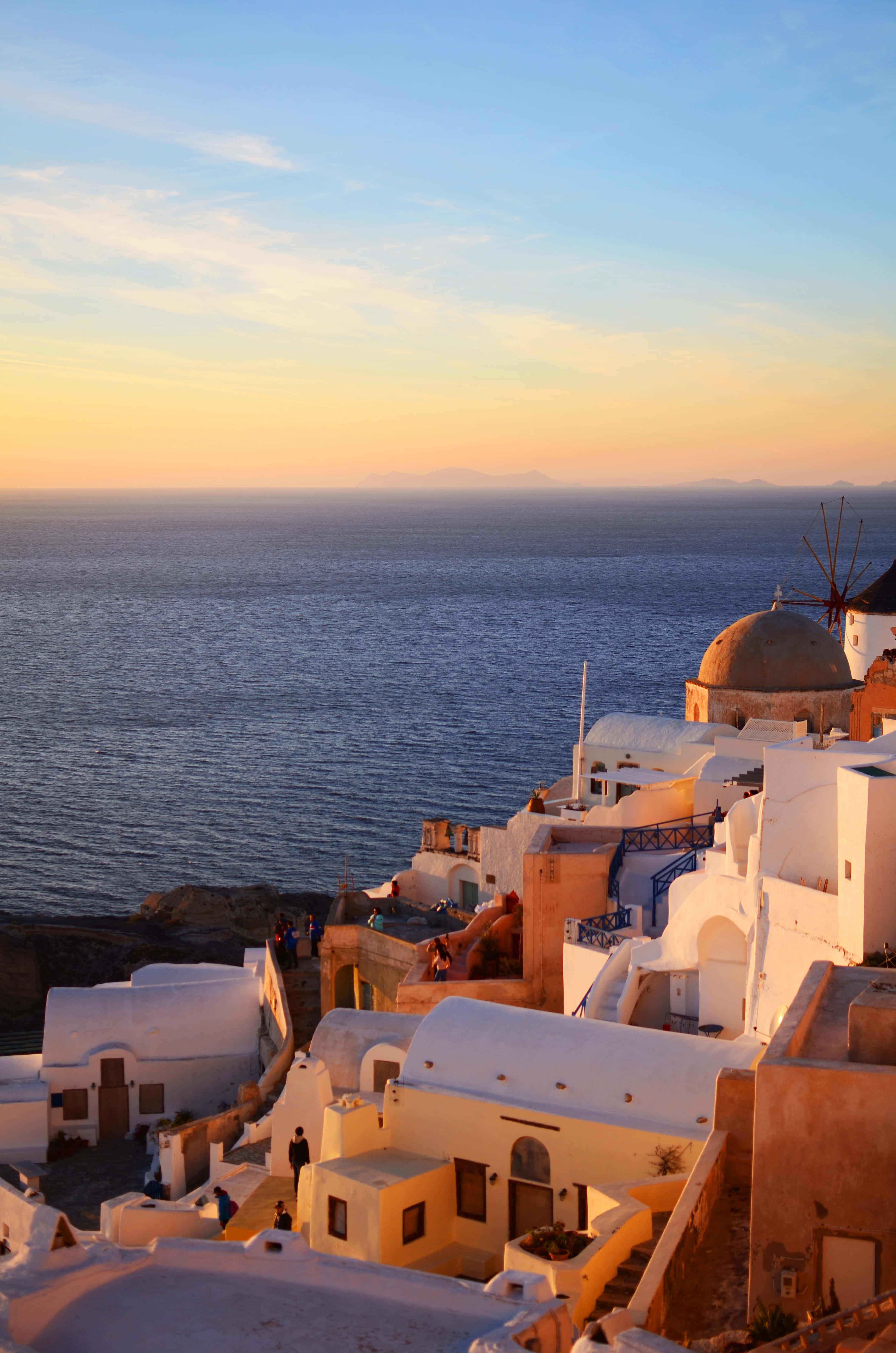 Disfruta las impresionantes vistas de la isla de Santorini, Grecia Fondos de pantalla