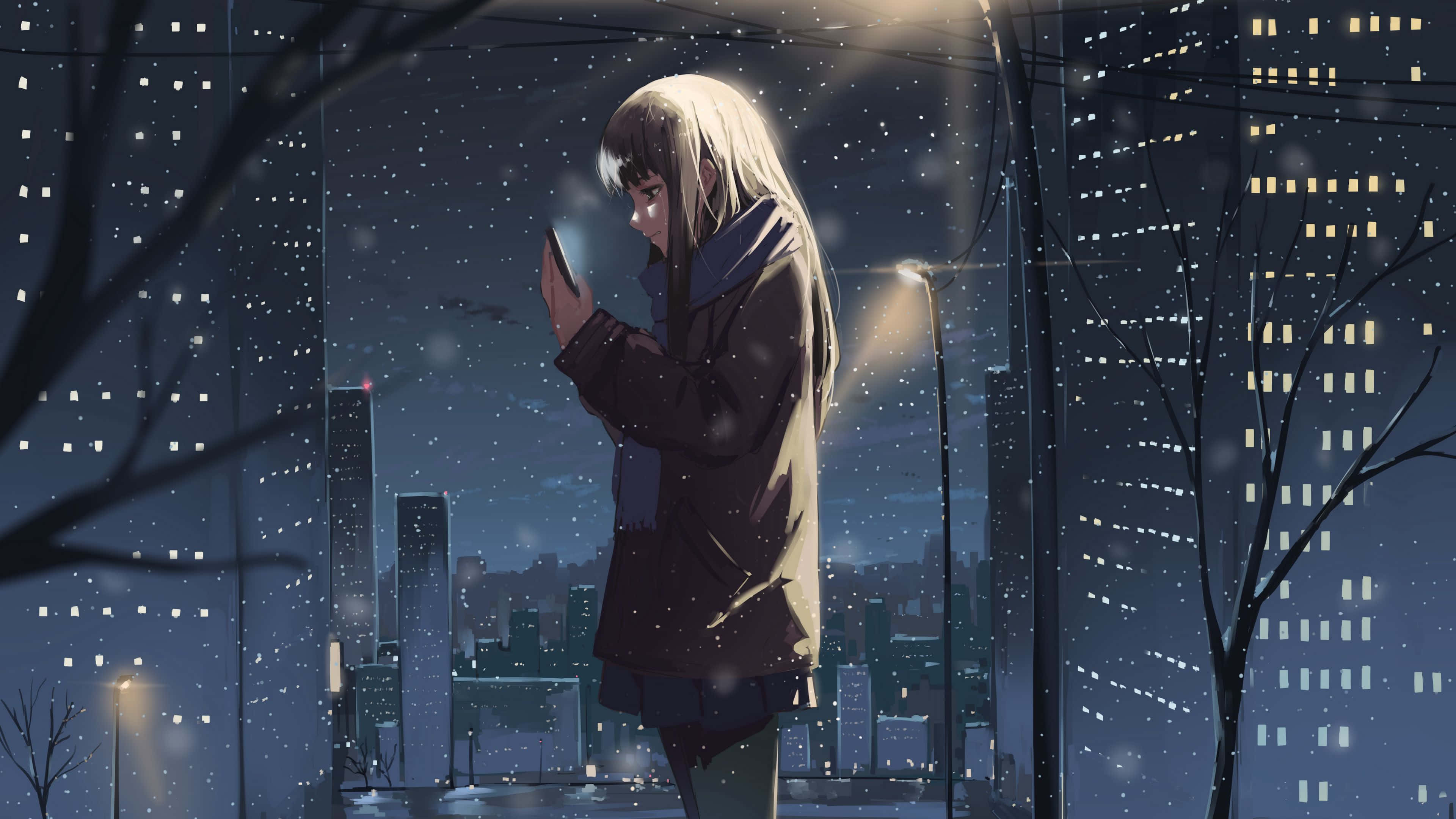 Disfruta los vibrantes colores del paisaje temático de anime Fondos de pantalla