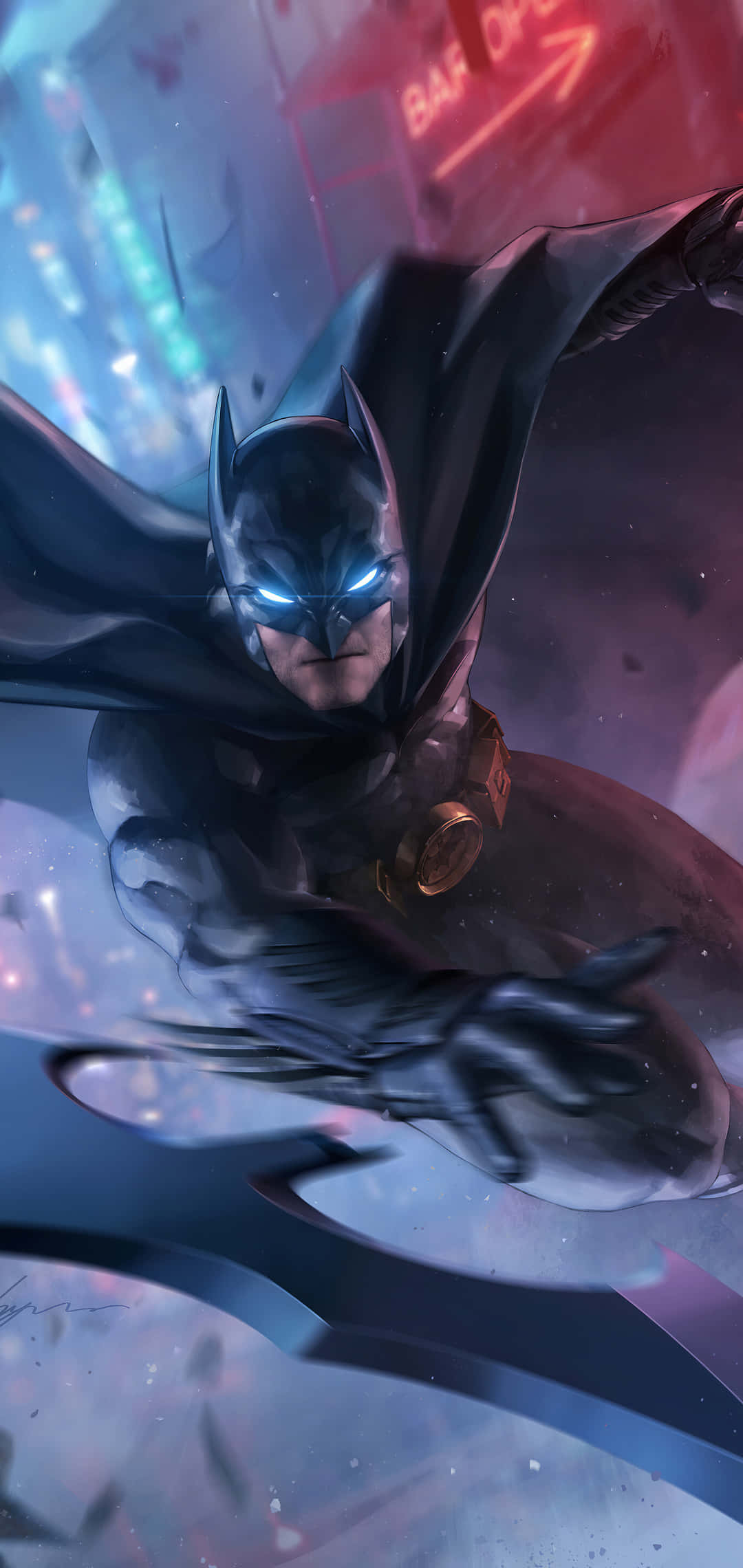 Disfruta un look realista y genial con este increíble fondo de pantalla de Batman para iPhone Fondos de pantalla