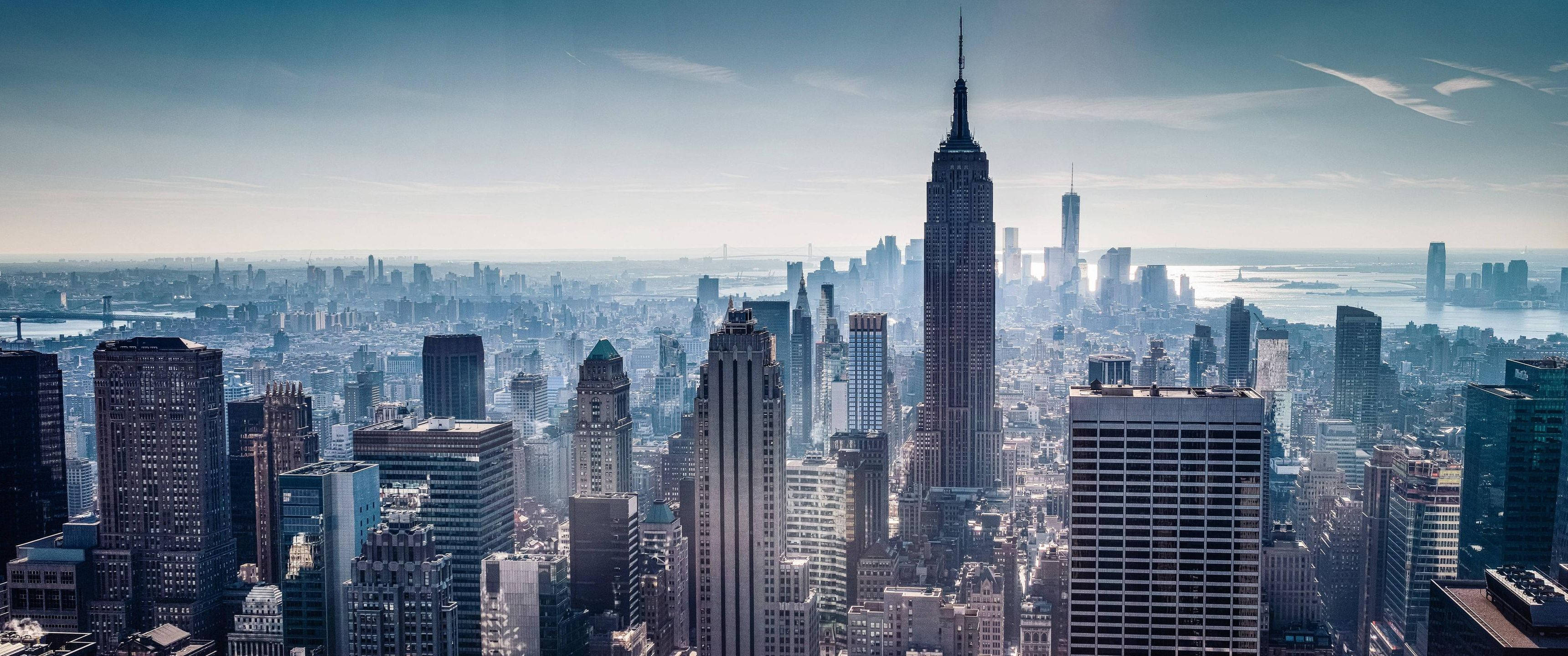 Disfrutando el paisaje urbano de Nueva York en resolución 3440x1440 Fondos de pantalla
