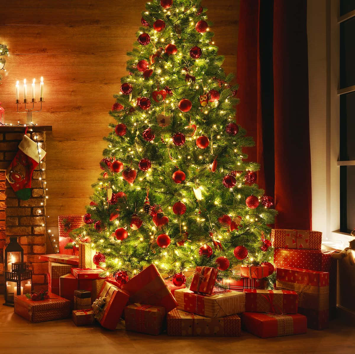 Disfrutando la Belleza Festiva de la Navidad Fondos de pantalla