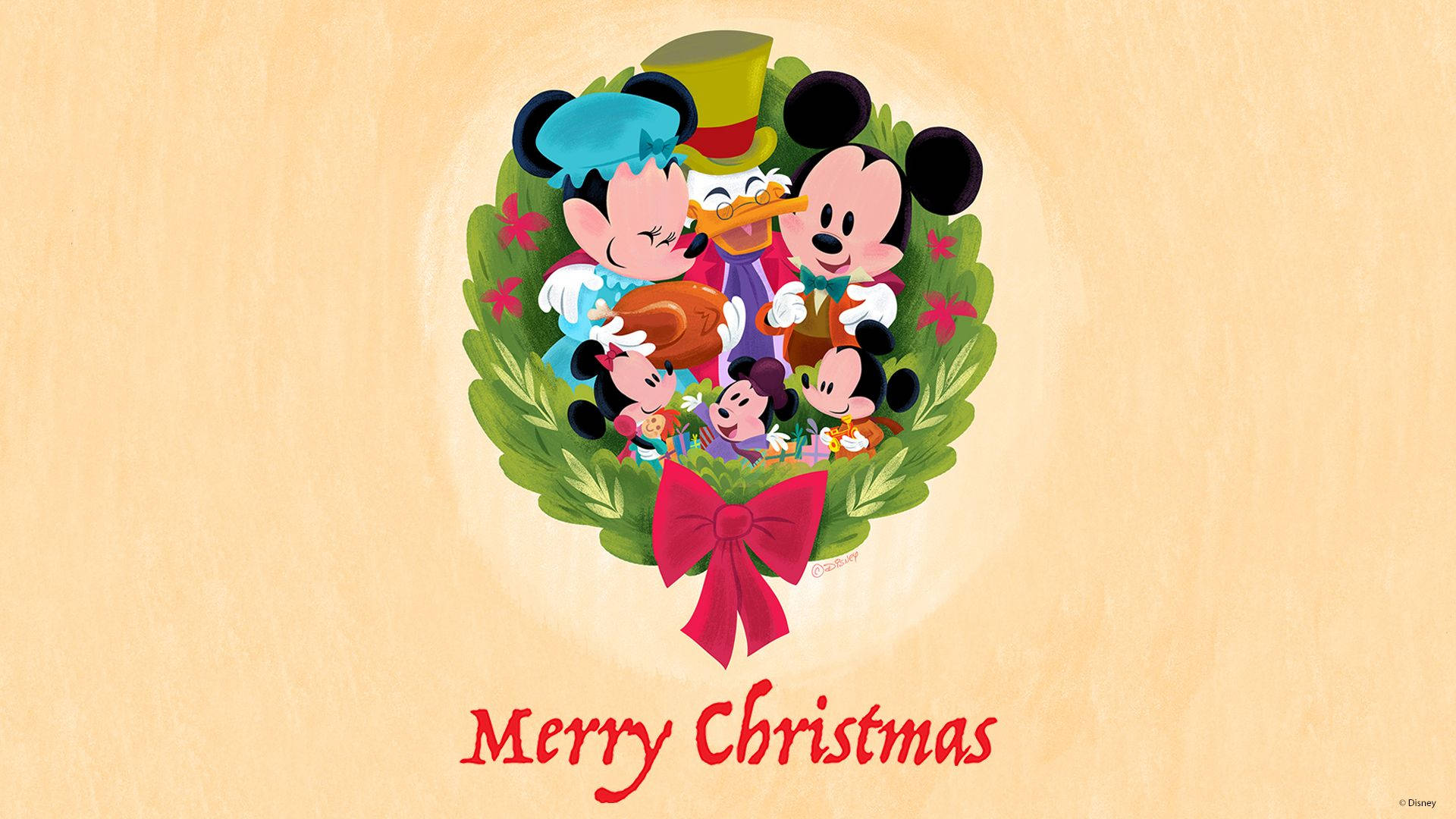 Disney 1920x1080 HD Mickey Mouse Corona Navideña Fondos de pantalla