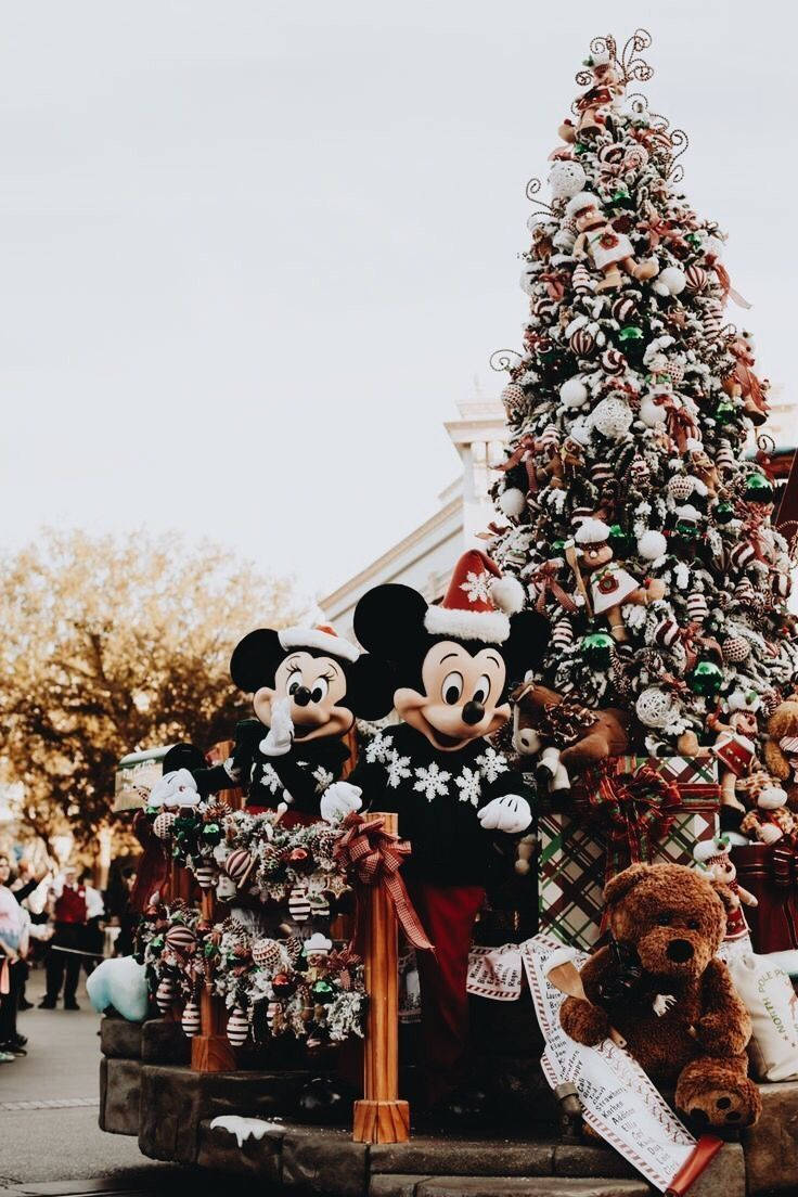 Disney Navidad iPhone Vintage Mickey y Minnie Mouse Fondos de pantalla