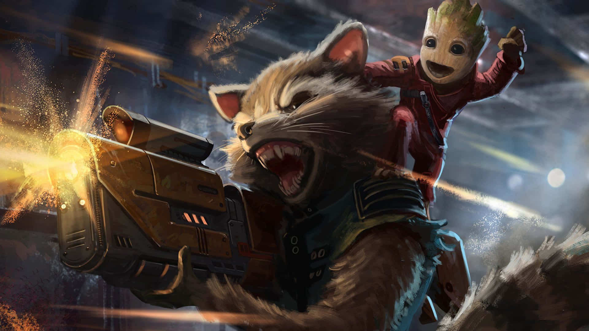 Divertida imagen de Rocket Mapache de Guardianes de la Galaxia Fondos de pantalla