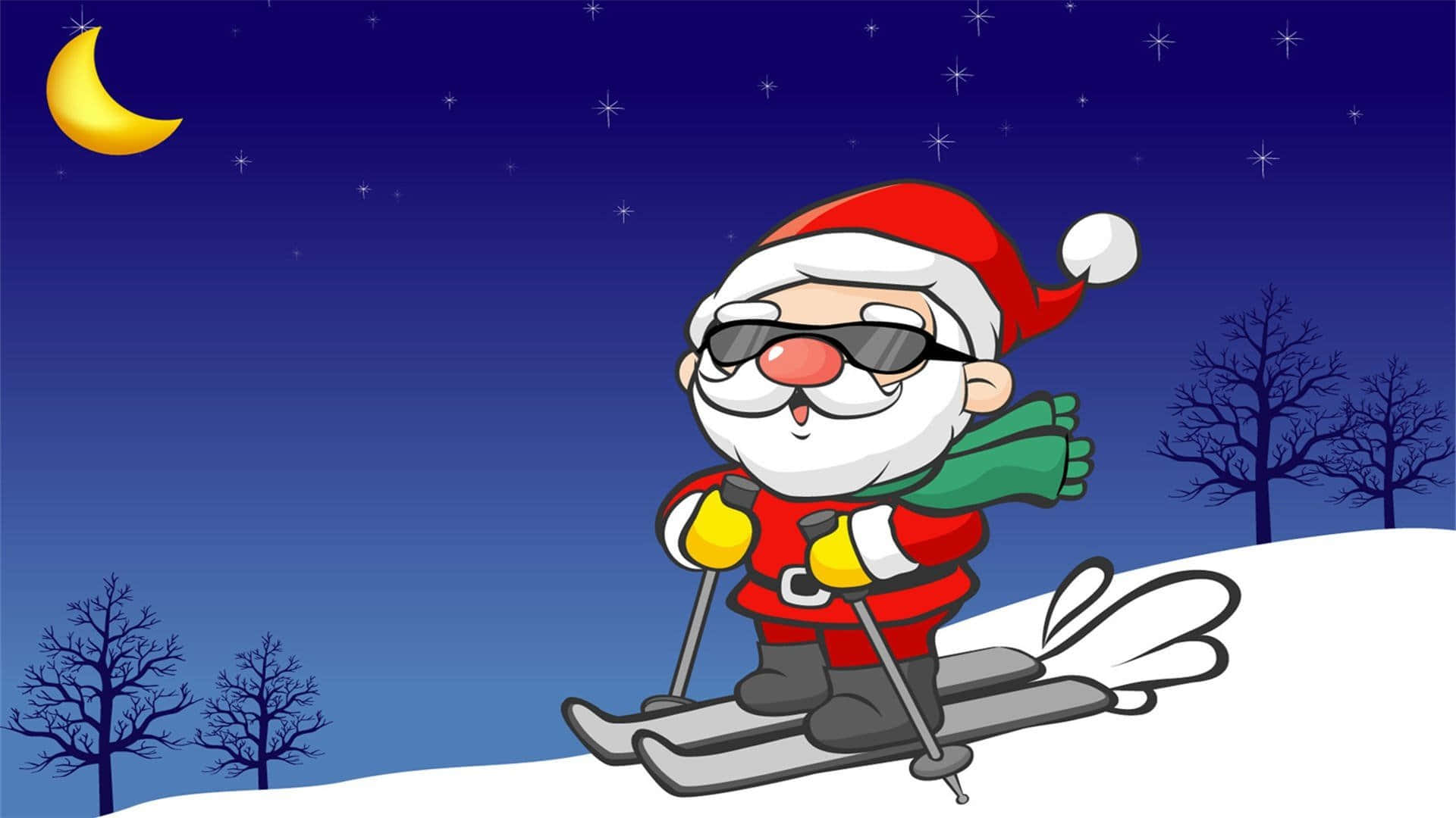 Divertida selfie de Santa y sus renos Fondos de pantalla