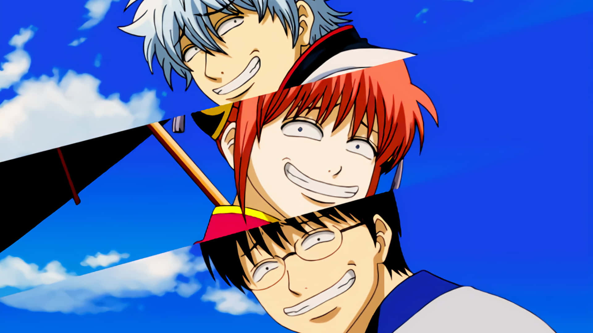 Divertido personaje de anime con pupilas diminutas Fondos de pantalla
